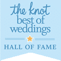 the knot's best of weddings hall of fame badge